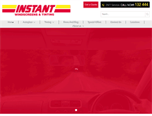 Tablet Screenshot of instantwindscreens.com.au